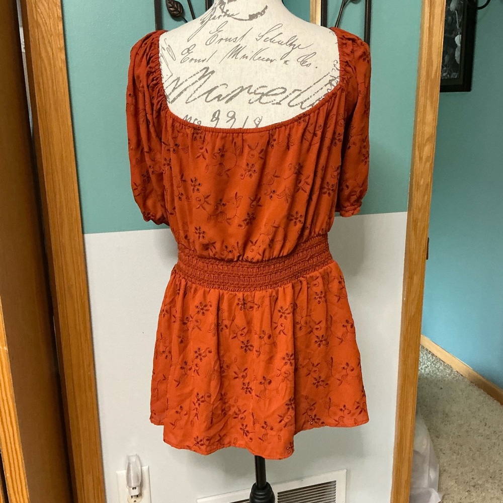 Torrid Rust Embroidered Top - Picture 3 of 4